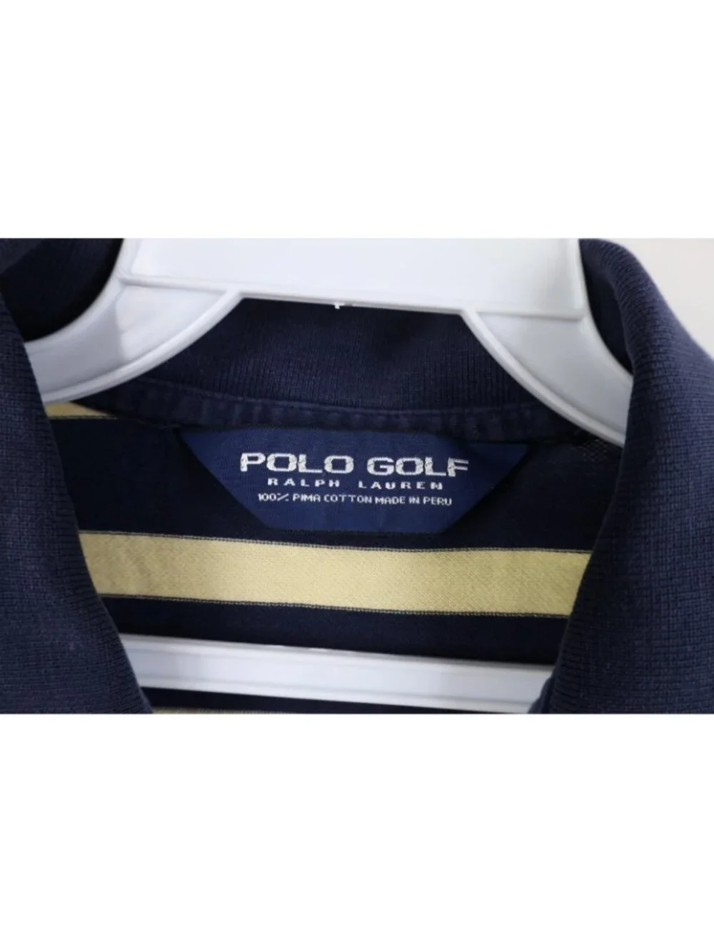 Vintage Polo Golf Ralph Lauren Mens Medium Faded Striped Color Block Polo Shirt